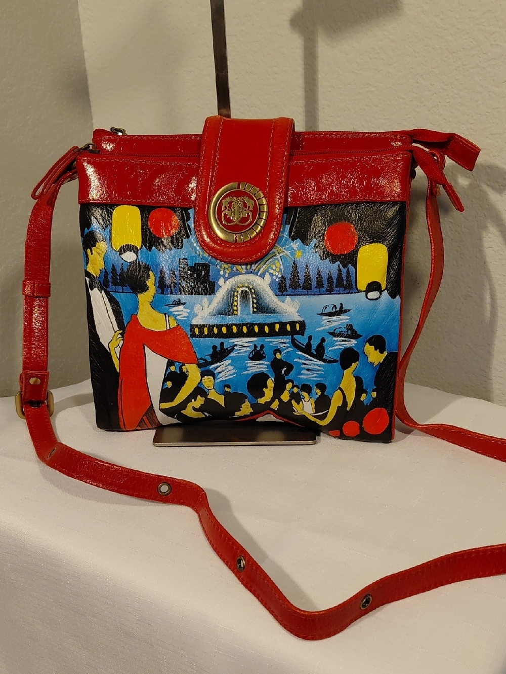 Sharif Hand Painted Venice Crossbody
